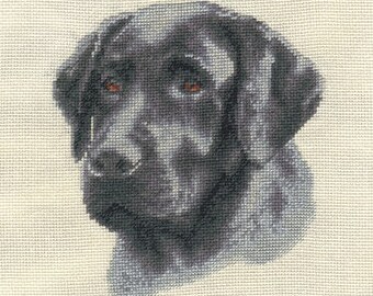 Cross Stitch Kit Black Labrador J-1475