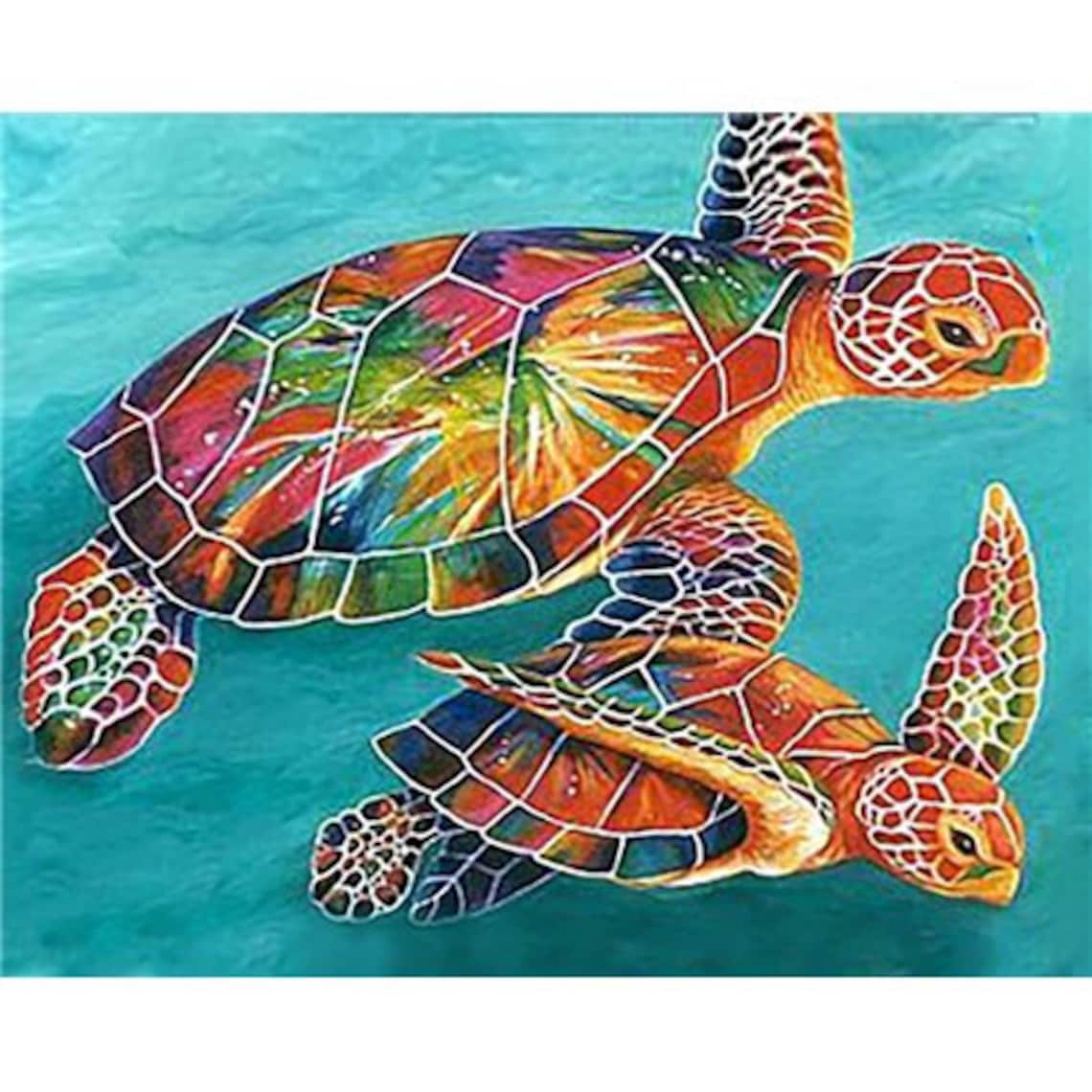 Diamond Painting Kit SEA TURTLES WD064 Etsy