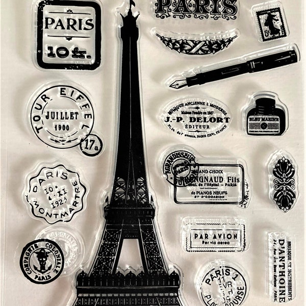 Paris transparent silicone clear stamp for scrapbooking album DIY craft decoration rubber stamp