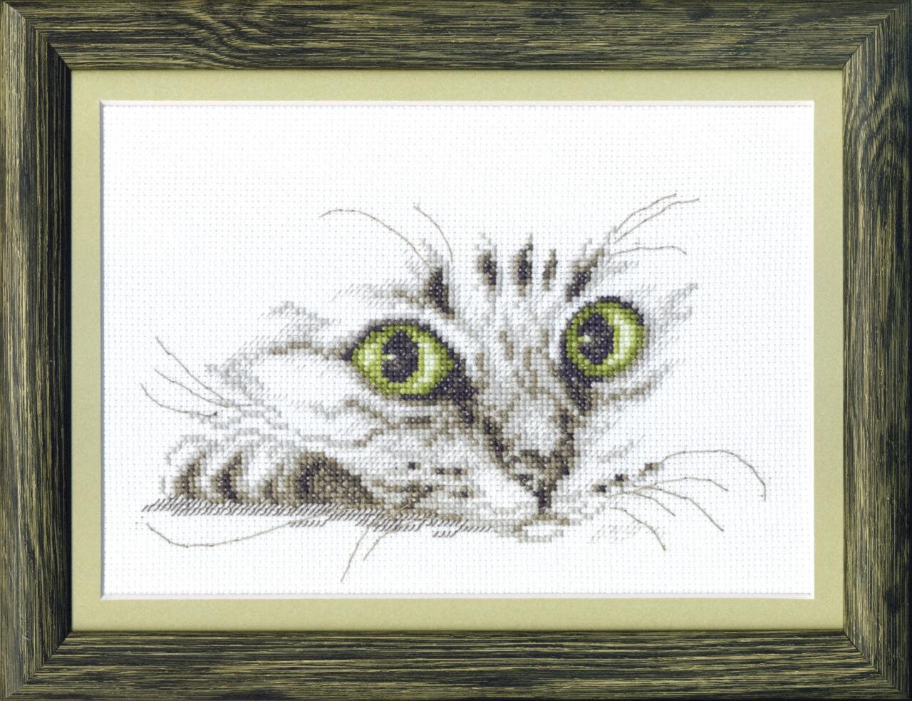 Cross Stitch Kit Cat looks M-267 