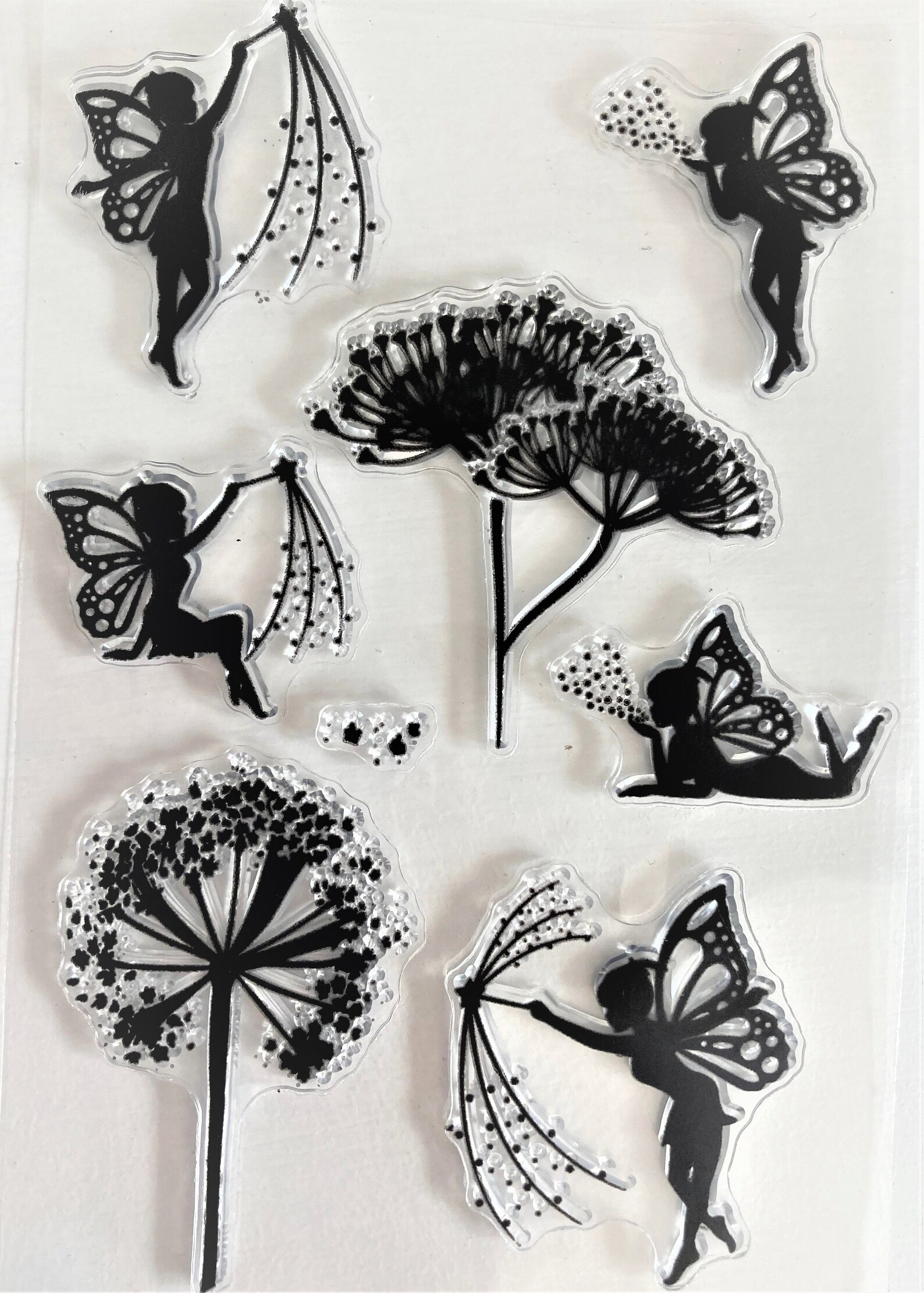 Clear Stamp Fairy and Dandelion for Scrapbooking Transparent Silicone ...