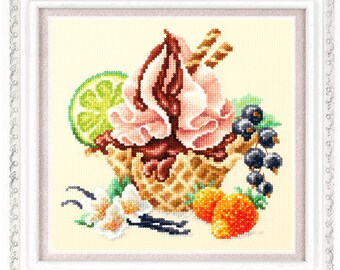 クロスステッチキット バニラアイスクリーム アート 120-071 - Etsy 日本