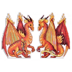 Cross Stitch Kit Lord of fire R-587 on plastic canvas