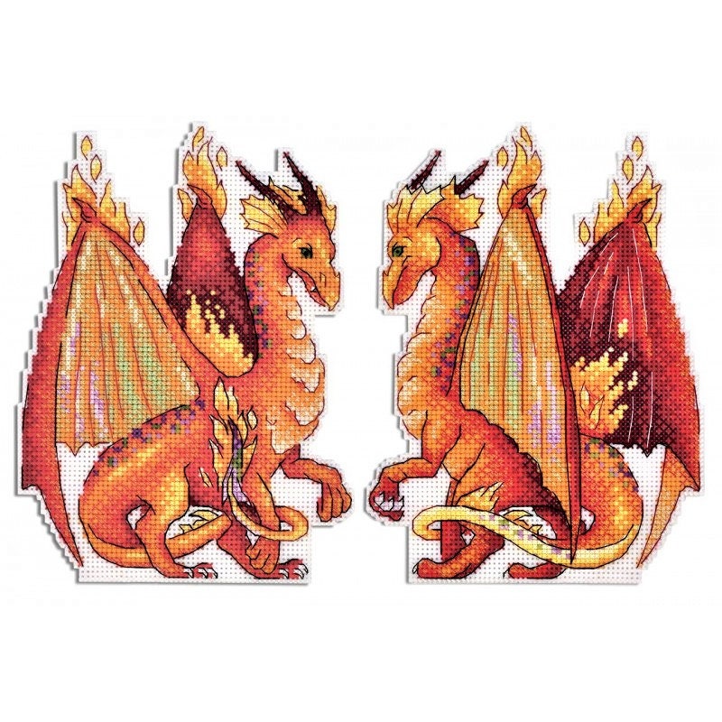 Cross Stitch Kit Lord Of Fire R 587 On Plastic Canvas Etsy