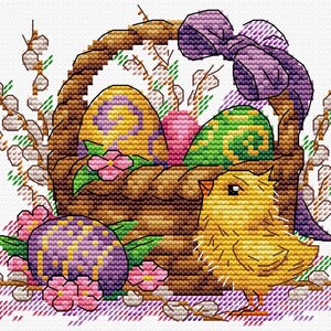 Cross Stitch Kit Easter Basket M-506