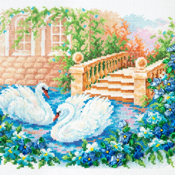 Kreuzstichpackung Schwan Treue Kunst. 64-07