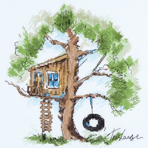 Cross Stitch Kit Tree house PS-1952