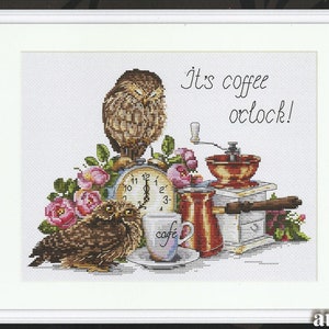 Cross Stitch Kit It&#39;s coffee O&#39;clock K-83