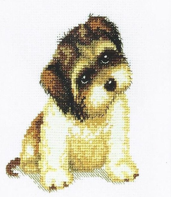 Cross Stitch Kit Dog Etsy