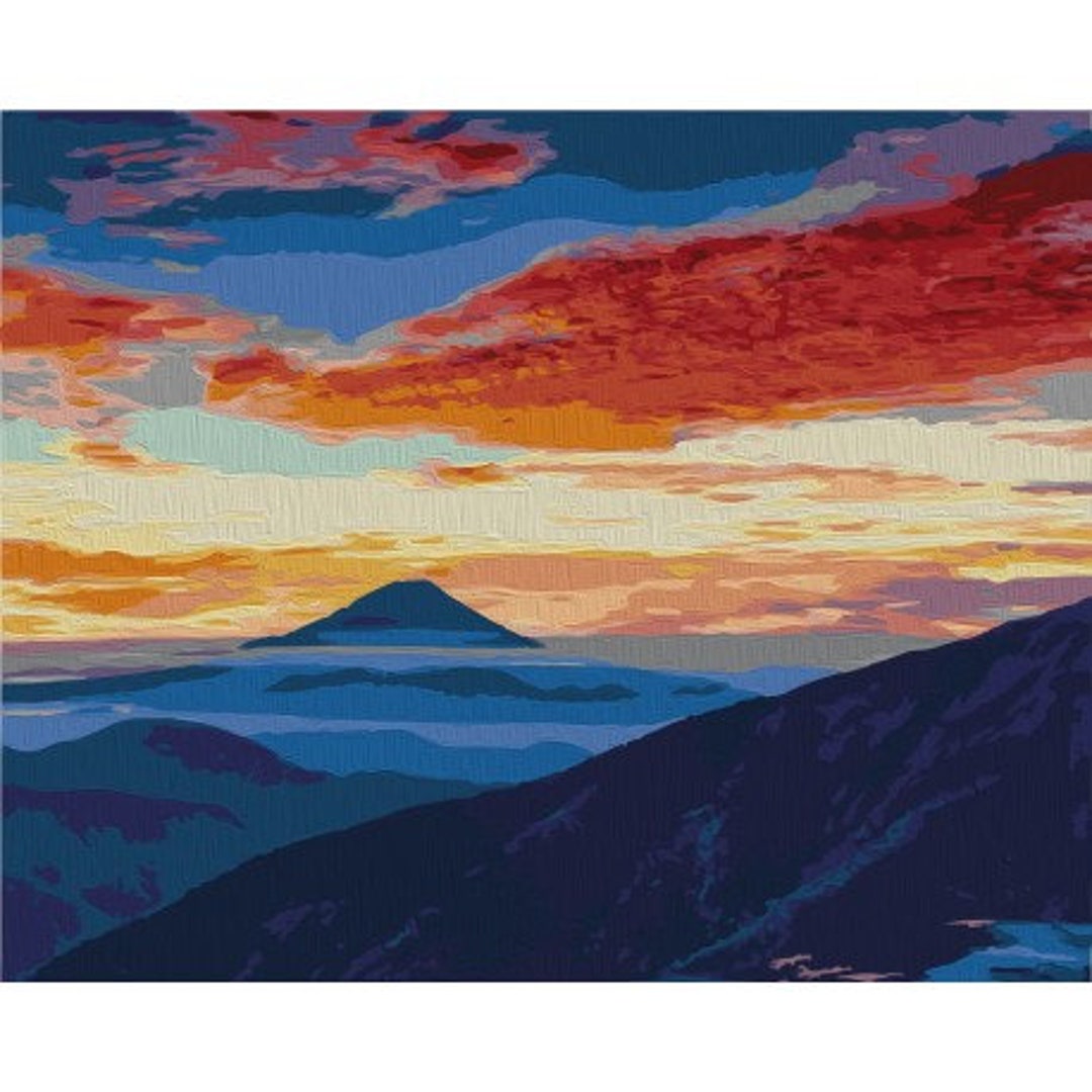 Paint by Numbers Kit SUNSET 40X50 CM T40500329 Framed - Etsy