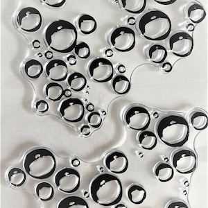 Sello de silicona transparente con forma de gota de agua y puntos para hacer álbumes de recortes