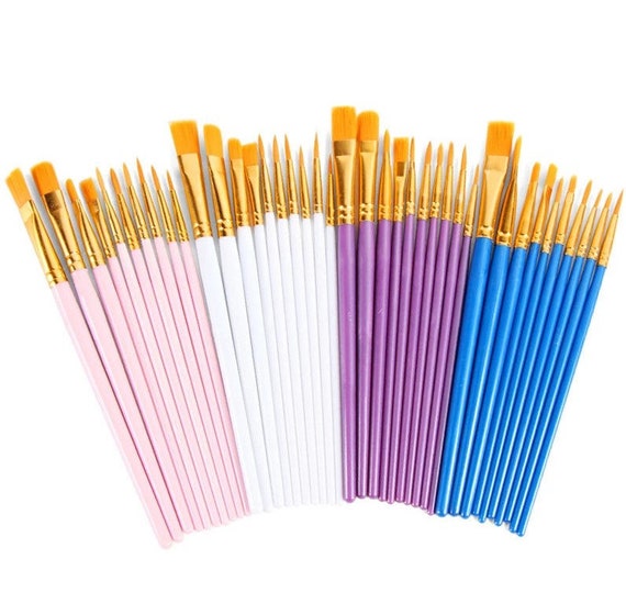 10Pcs/Set Artists Paint Brush Watercolor Wooden Handle Nylon