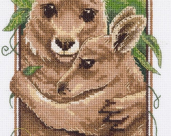 Cross Stitch Kit Red Kangaroos J-1971