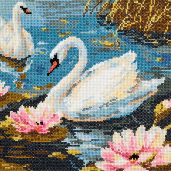 KreuzstichSet Schwan Paar Kunst. 64-01