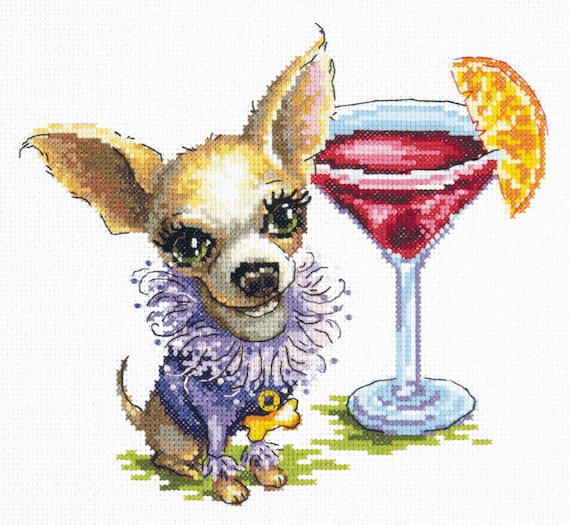 Cross Stitch Kit Chihuahua art 1-30