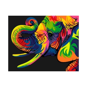 Paint by numbers kit Rainbow Elephant T16130032