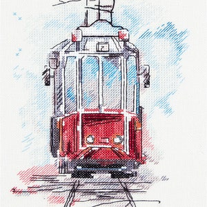Kreuzstichpackung Stadt Tram GM-1923