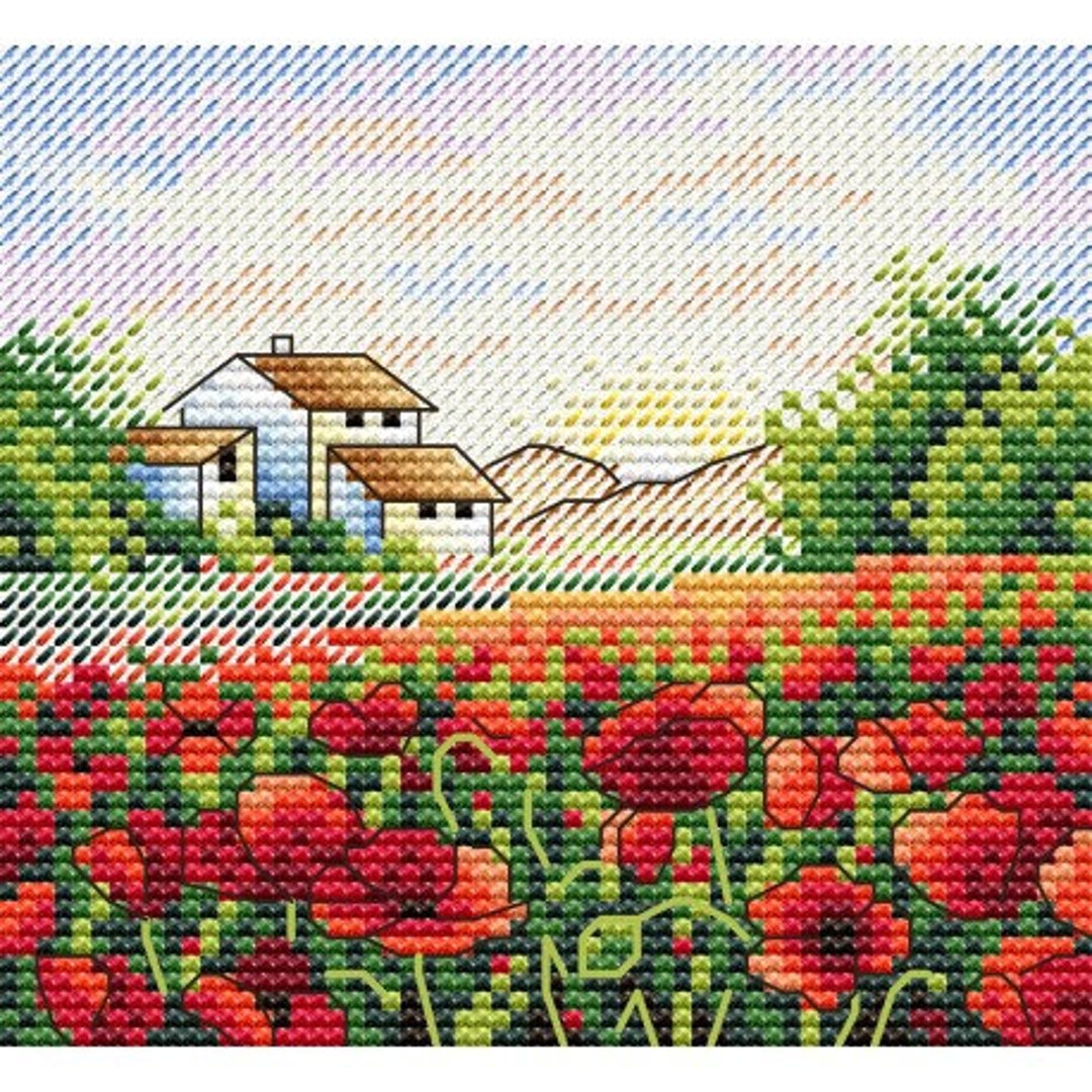 Cross Stitch Kit Poppy Morning M-432 - Etsy