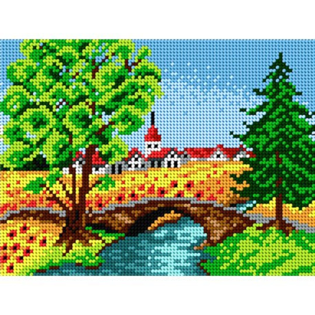 タペストリー キャンバス サマービレッジ 18 x 24 cm 1695F - Etsy 日本