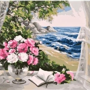 Paint by numbers kit By the sea 40 x 50 cm КНО2072 Framed