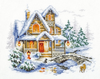 Kreuzstichset Winter Cottage Art. 110-042