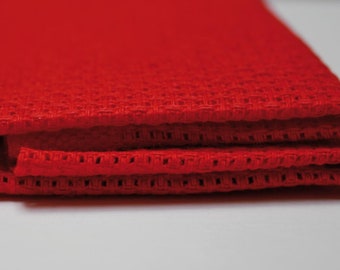1 Pc Red Cotton Aida 16 count 50x50cm 100% cotton