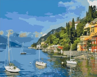 Paint by numbers kit Coastal holiday 40 x 50 cm КНО2164 Framed