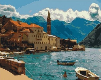 Paint by numbers kit Coastal morning 40 x 50 cm КНО2229 Framed