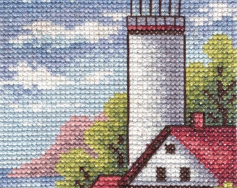 Cross Stitch Kit Coastal lighthouse PS-1350