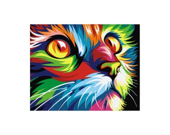 Paint by numbers kit RAINBOW CAT A4 TA40108
