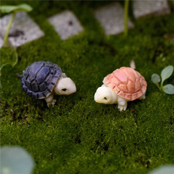 2 X  Small  Tortoise Dolls House Garden Ornament 