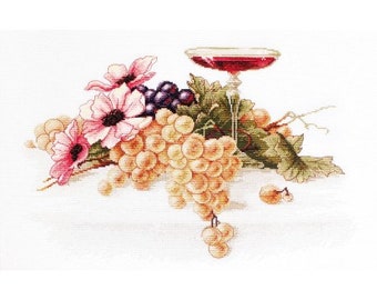 Cross Stitch Kit Flowers and Grapes B214