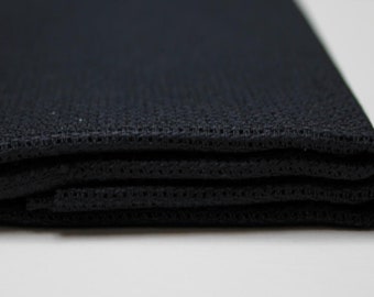 1 Pc Black 100% cotton Aida 11, 14, 16 and 18 ct 50 x 50 cm
