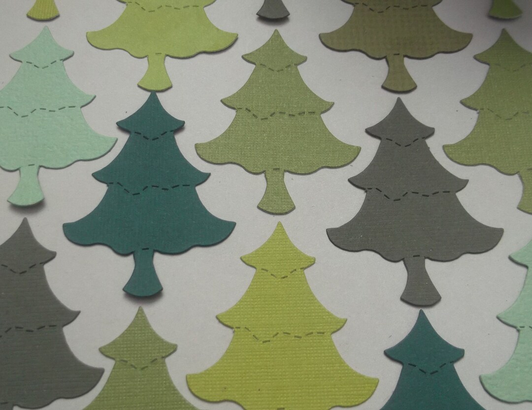Die Cut Christmas Tree for Christmas Card Making, Scrapbooking, Journals, Mixed Media, Paper