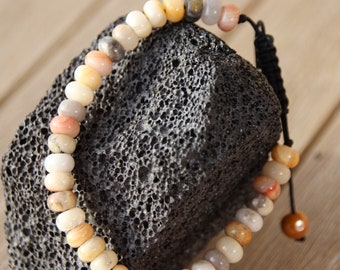 Crazy lace agate bead bracelet