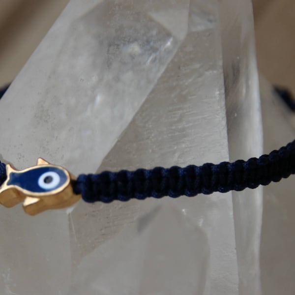 bracelet crétois  avec perle poisson