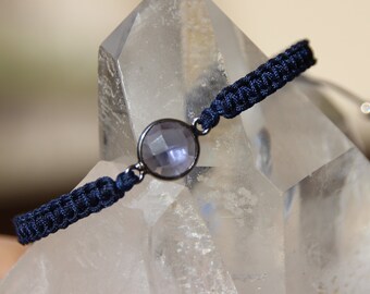 shamballa bracelet with iolite connector