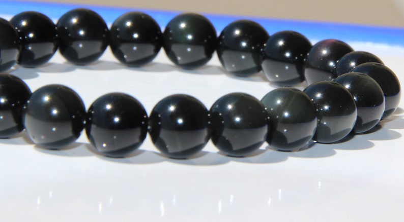 bracelet obsidienne oeil céleste image 3