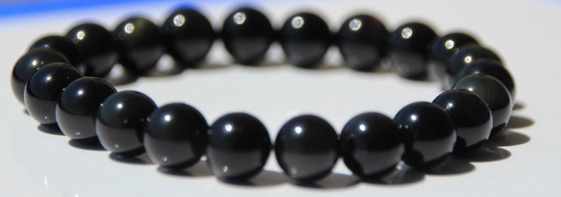 bracelet obsidienne oeil céleste image 1