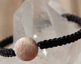 shamballa bracelet with moonstone bead