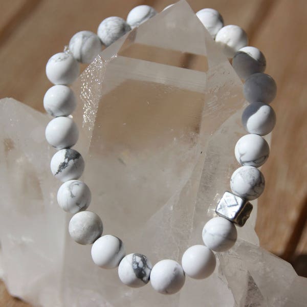 bracelet perles howlite