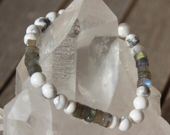 howlite bracelet; Labradorite