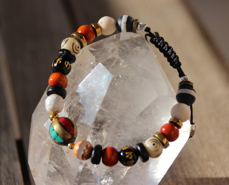 Tibetan pearl bracelet, yak bone image 4