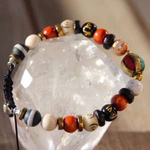 Tibetan pearl bracelet, yak bone image 2