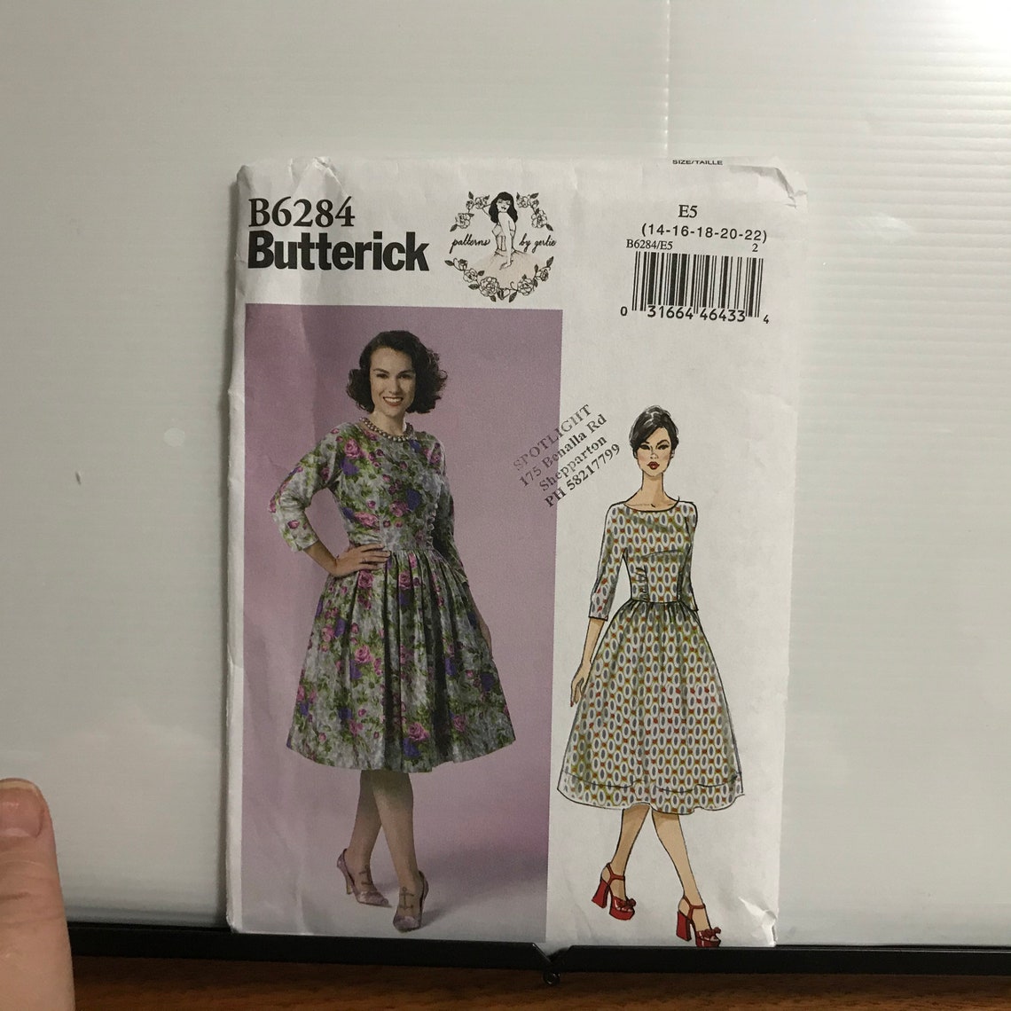Patterns By GERTIE. Butterick Retro style sewing pattern 6284. Etsy