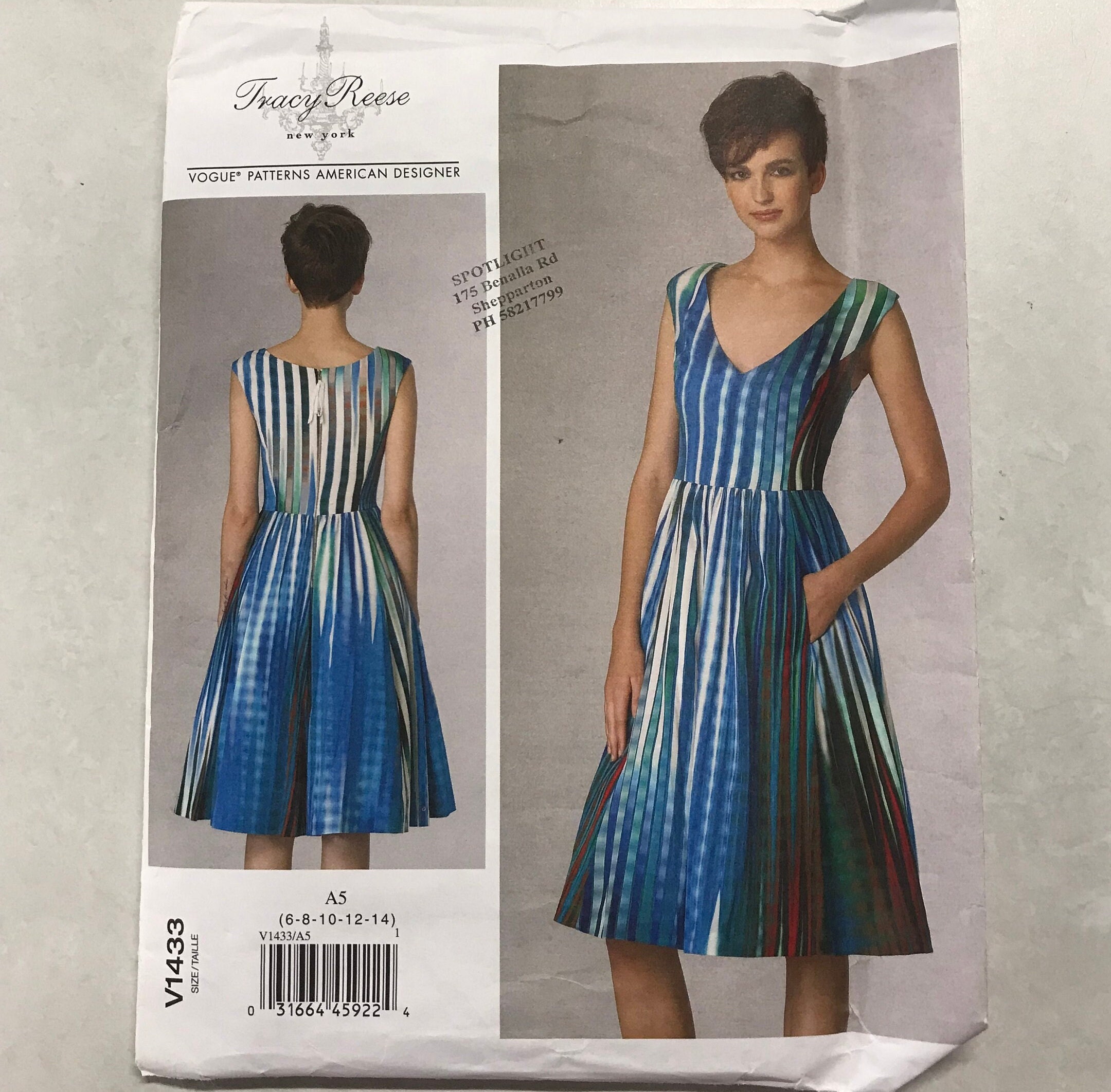 1956 Vintage VOGUE Sewing Pattern EVENING COCKTAIL DRESS B32 (1433) - The Vintage  Pattern Shop