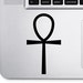 Egyptian Cross Macbook Sticker, Laptop Stickers, Ankh Symbol Ipad Decal, Healing Mythology Decal, Car Bumper Window Decal, Track Pad Sticker