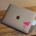 Flamingo MacBook Decal, Animal Love Vinyl Sticker, Car Bumper Sticker, Pink Bird MacBook Sticker, Laptop Decal Removable IPhone Ipad Sticker