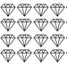 40 Diamond Stickers, Invitation Seals, Engagement party Favor, Hen Night Stickers, Diamond Seals, Bridal Shower Decor, Bachelorette party