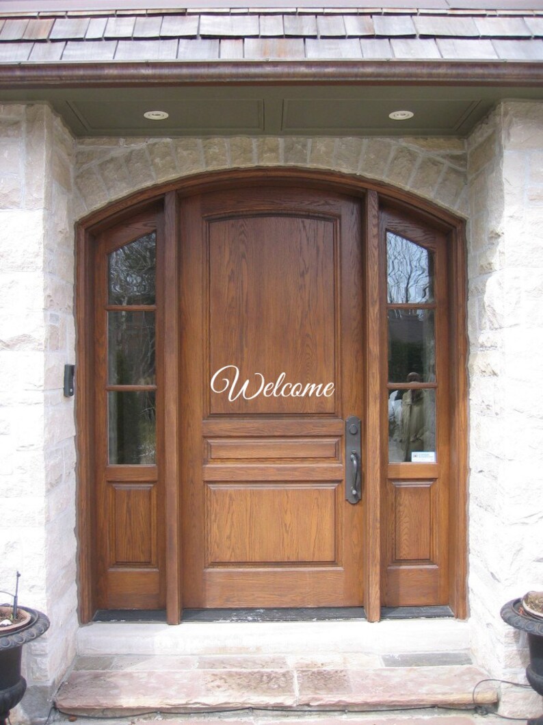 Front Door Welcome Sign Vinyl Decal Sticker Image 0